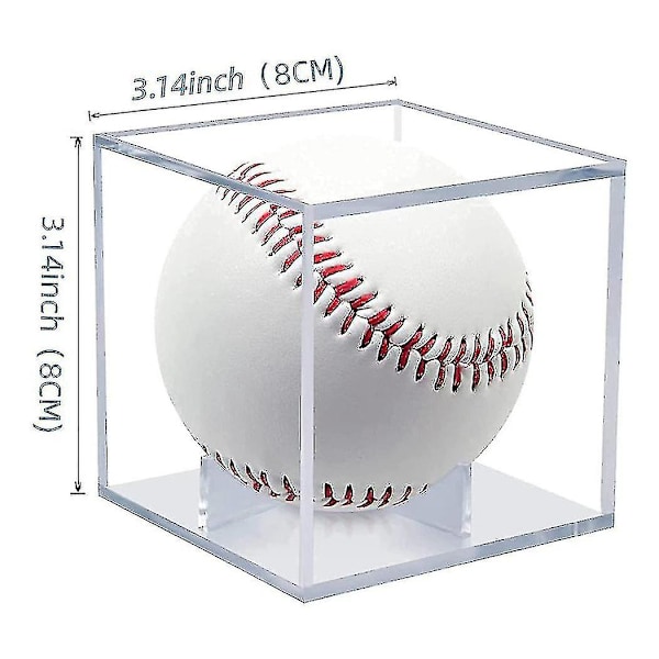 4 st Baseboll Displayfodral, UV-Dammtäta Akryl Displayboxar, Transparent Displayfodral för Baseboll-YNP_xx