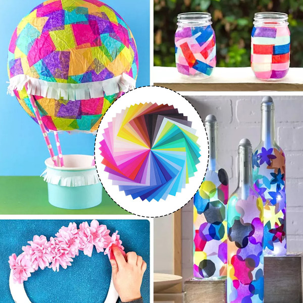 100 ark dobbeltsidet farvet origamipapir, børneaktivitetspapir, DIY premium origamipapir til håndlavet origami, børn