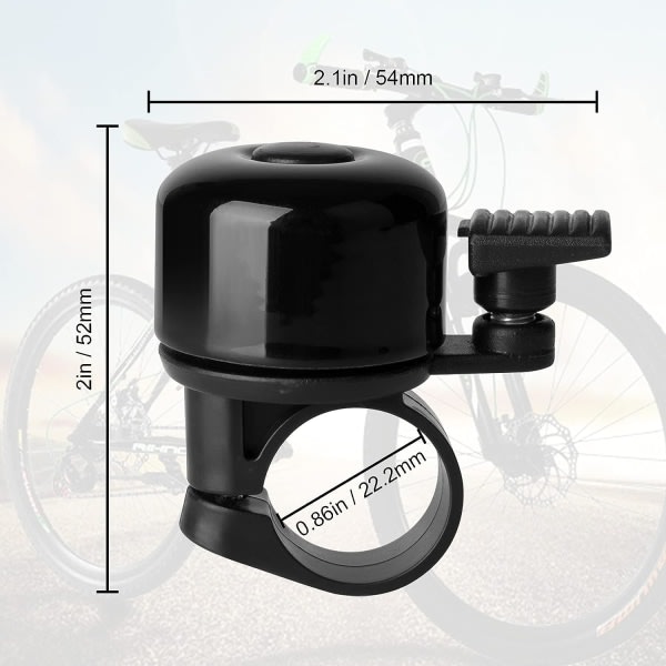 Bike Bell 2-Pack med høy melodisk lyd Klassisk mini sykkelklokke for barn Voksne Sykkelhorn for landeveis terrengsykkel f