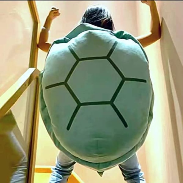 40 tommer bærbare skildpaddeskalspuder vægtede udstoppede dyrekostume Plyslegetøj Sjov kjole, gave til børn Voksne (40 tommer)