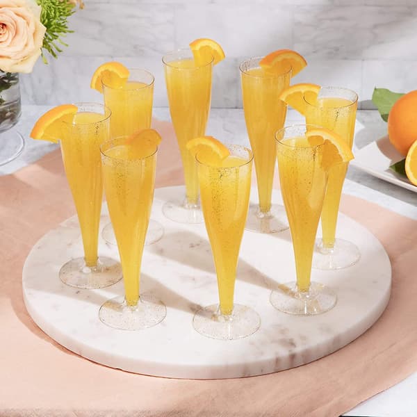 30 Champagneglas i plastik | Guld