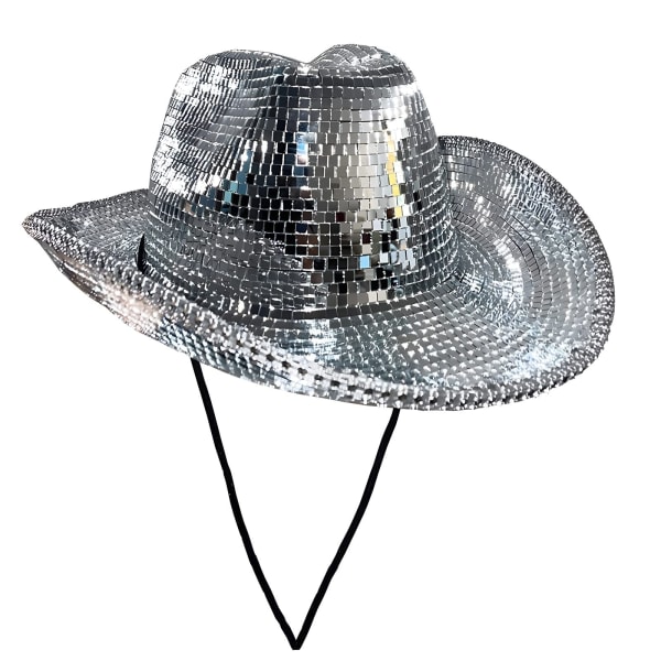 Disco Ball Cowboy Hat, Mirrored Ball Cowboy Hat, Bachelorette Bachelorette Party Hat