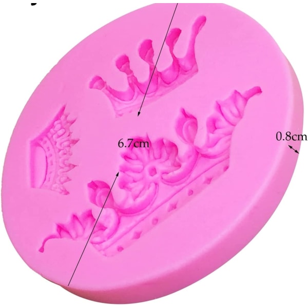 Small crown silicone mold baking