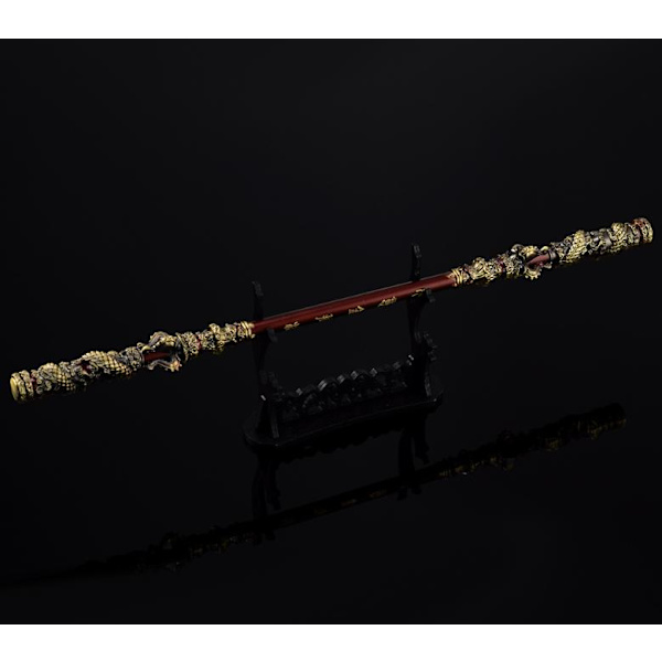 Black Myth Wukong spiltilbehør 35CM Monkey King Ruyi Golden Hoop fuldmetal håndværk ornamenter model