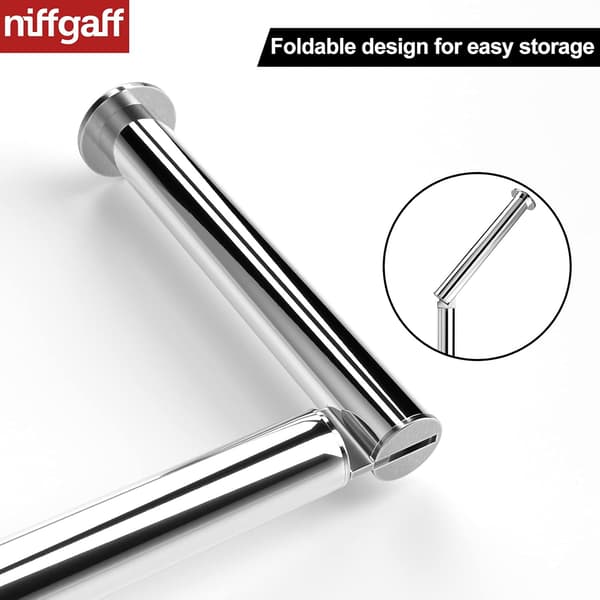 Fritstående Toiletpapirholder Foldbar Papirholder Rustfrit Stål Badeværelsesstativ