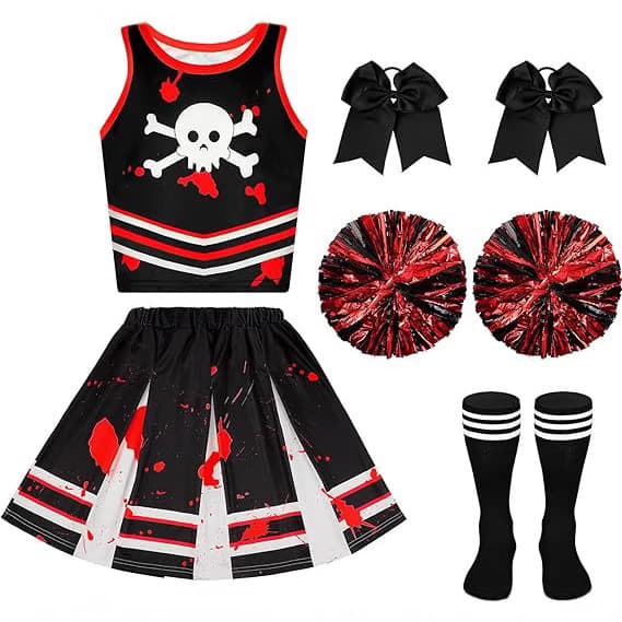 Halloween Piratfestdräkt för Barn Digitaltryck Cheerleading Performance 04 Single Skirt 140cm