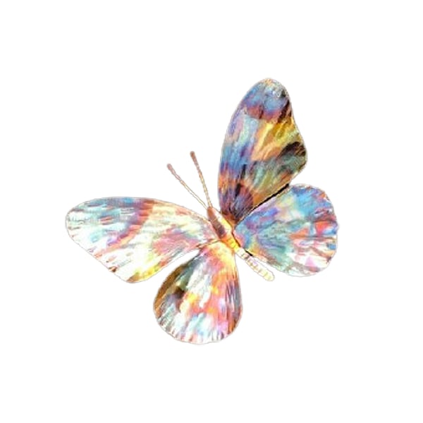 Colorful Metal Butterfly Ornament Creative Wall Hanging Crafts Decoration for Garden Courtyard Lawn Medium