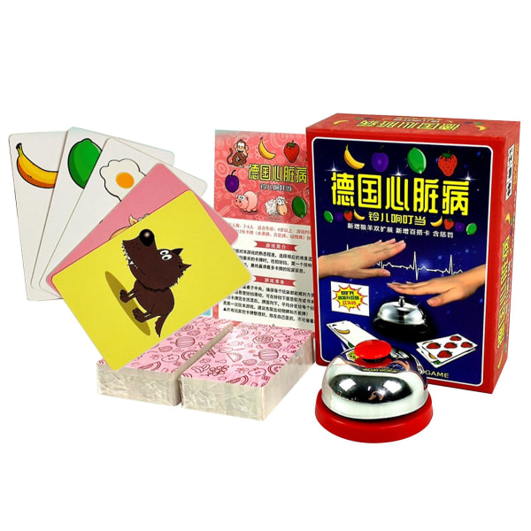Pit Game Utsøkt Komfortabel Hand Feel Pit-bordspill med bjelle og kort for uformell fest