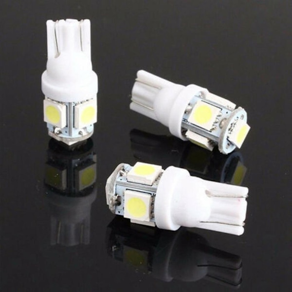 50 stk. Super Hvide T10 Wedge 5-smd 5050 LED lamper W5w 2825 158 192 168 194