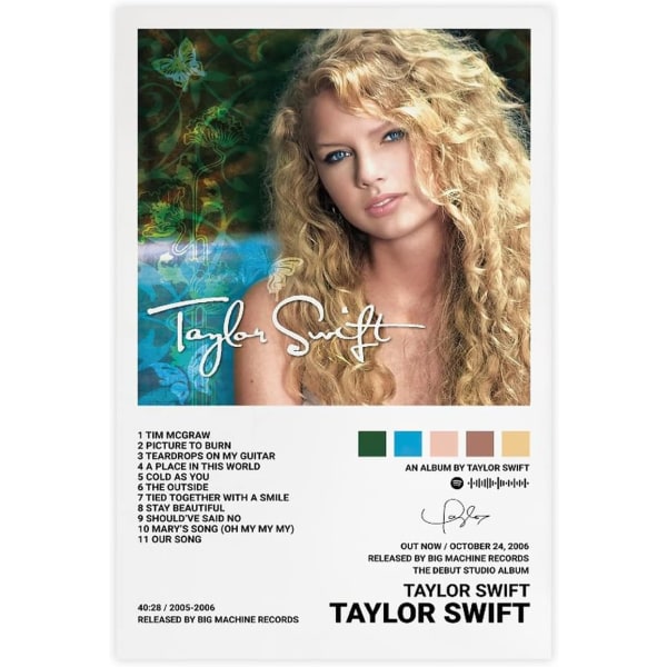Pop Singer Canvas Plakat til Taylor Swift For Room Estetisk Canvas Vægkonstabel Taylor Swift soveværelse Taylor Swift 20*30CM