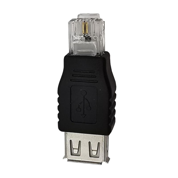 Usb-hunn RJ11 4-pin nettverksadapterkonverter telefonkontakt Af 6p2c-kontakt