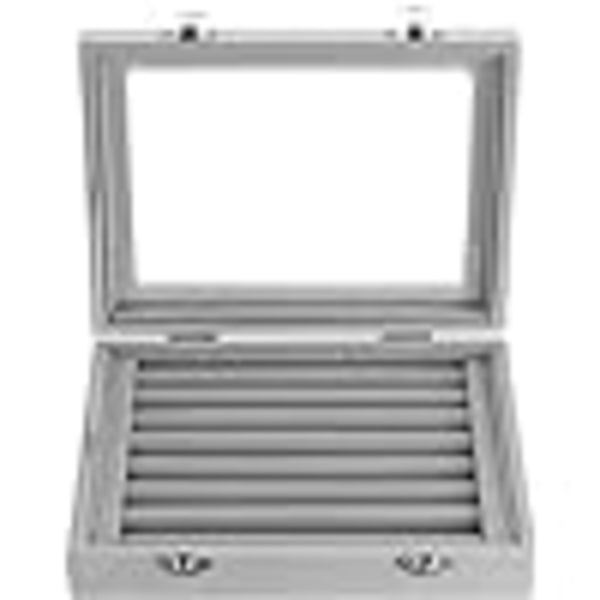 Smykkeæske, 7 Slots Ring Organiser Æske, Smykke Ring Display Organiser Opbevaring