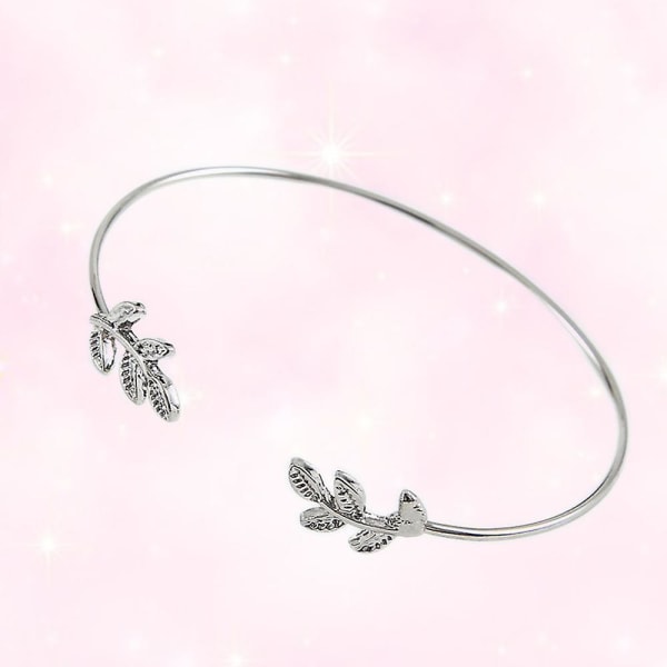 Womens Leaves Bracelet Open Bangle Stylish Jewellery Gift