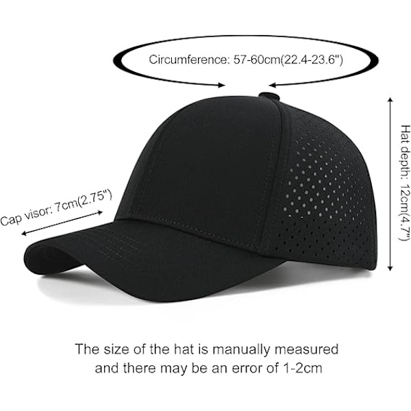 Mænd Hurtigtørrende Baseballkasket Laser Skåret Mesh Boldkasket Buet Skygge Snapback Hat