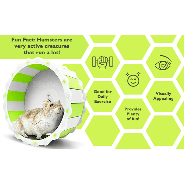 Hiljainen pyörivä hamsteri-pyörä kääpiöhamsterille, säästää tilaa, helppo huoltaa ja asentaa, hiljainen hamsteri-pyörä antaa sinulle hyvän yön unen