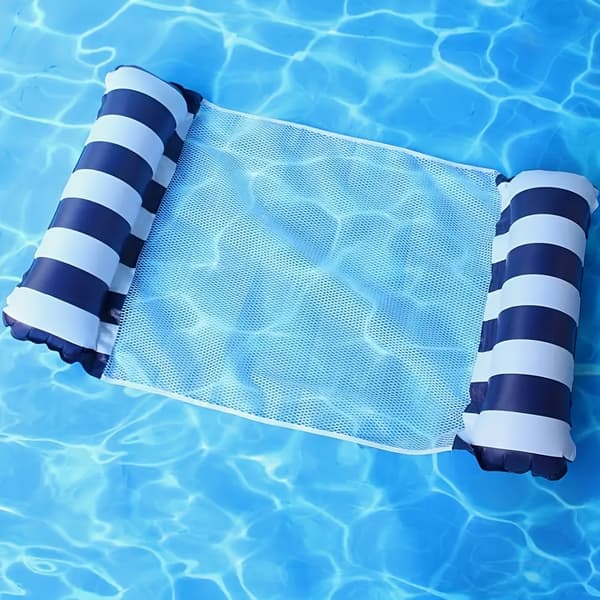 2 stk. oppustelige foldbare poolflåder til stranden Blue+Red