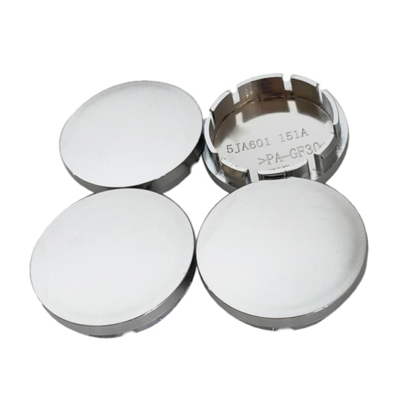 stk./sæt Sort/Sølv 56mm Bilhjul Centerkapsel til Fælghub ABS Dæksler Bil Univer Sort Silver