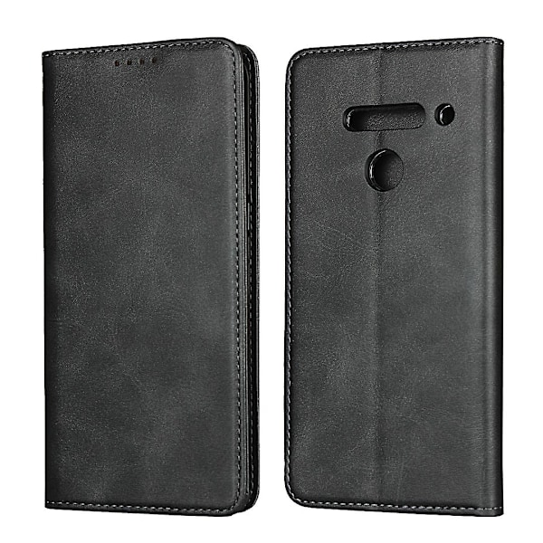 For Lg V50 Thinq Vasikan Tekstuuri Magneettinen Vaakasuuntainen Kääntö Nahkakotelo Pidikkeellä & Korttipaikoilla & Lompakolla