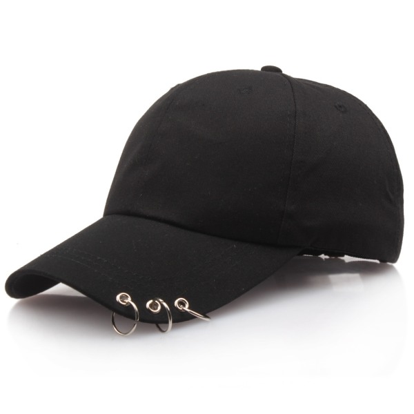 Hip hop naisten baseball- cap , jossa rengasympyrä Snapback-hatut miehille, naisten unisex isähattu säädettävä Kpop korealainen tyyli