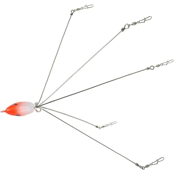 Paraplyagn, 5 armer Alabama paraplyjigghode fiskerigg agn fiske lokker med spinnende svinger