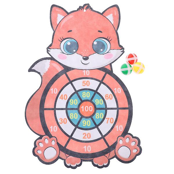 Sett bærbart dartbrettlekesett Skyting Sticky Target Toy Barneleker (46X28CM, rød)