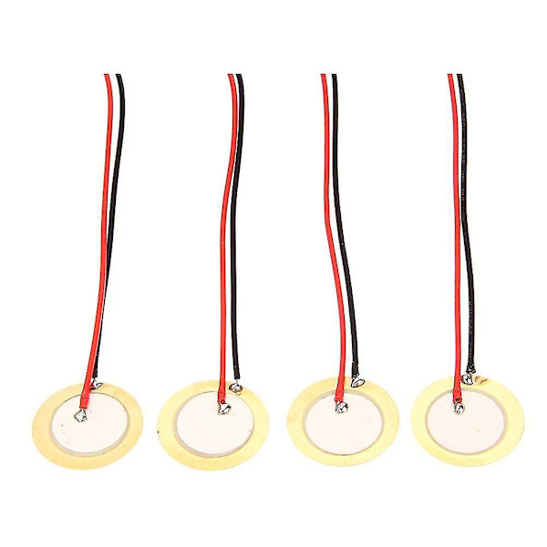 12 st 27 mm piezoelektriska skivor med ledningar mikrofontrumma trigger akustisk pickup