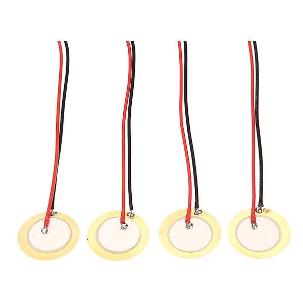 12 stk 27mm Piezo-skiver med ledninger Mikrofon Tromme Trigger Akustisk Pickup