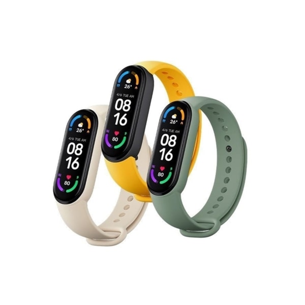 Sportspakke Xiaomi Mi Smart Band 6 (beige, gul og grønn)