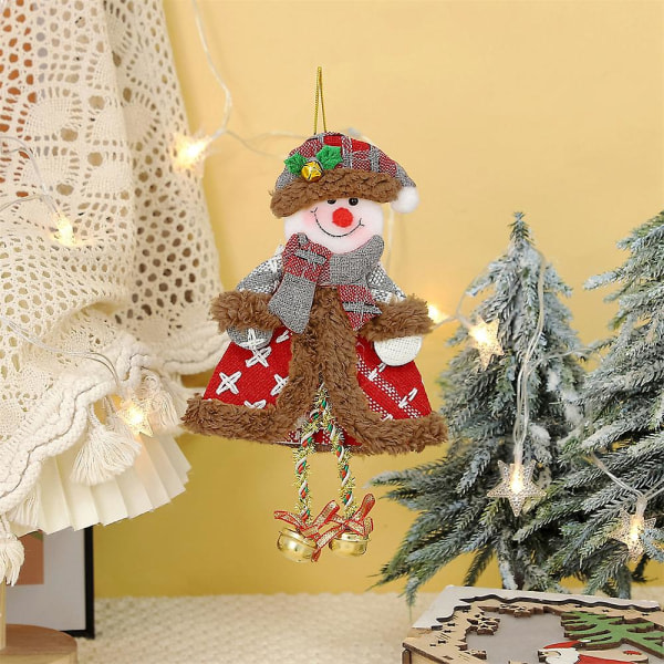 Jul plysch docka prydnader Santa Clause Snowman Älg Bells för jul öppen spis Hem Party Snowman