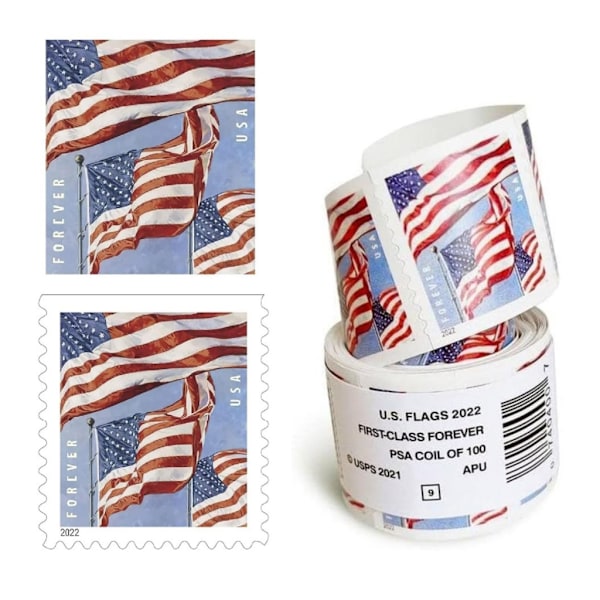 Amerikanske flaggklistremerker USA flagg «forever»-frimerkeklistremerker USA-klistremerker Amerika-klistremerker USA flaggdekaler for sportsarrangementer 0.01 1 sheet