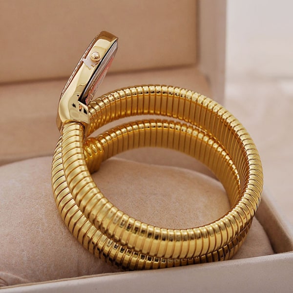 hvid krave slange armbåndsur mode ure høj kvalitet dameure udenrigshandel eksplosionsmodeller guld hvid urskive-+
