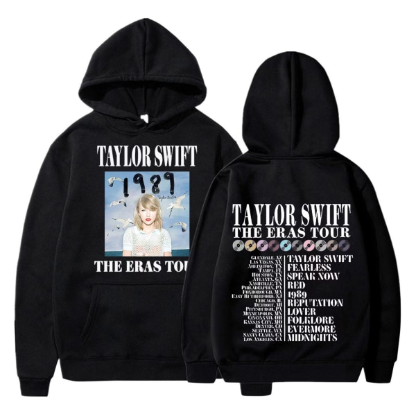 Taylor Swift the eras tour sweatshirt med huva för män och kvinnor svart black XXXL