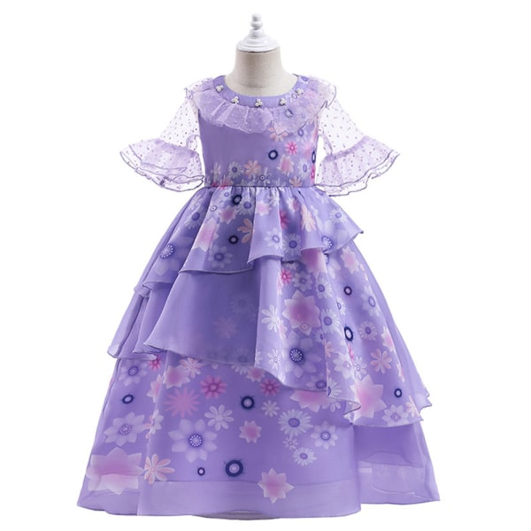 Encanto Isabela Prinsessklänning Flickor Halloween Cosplay 7-8 Years
