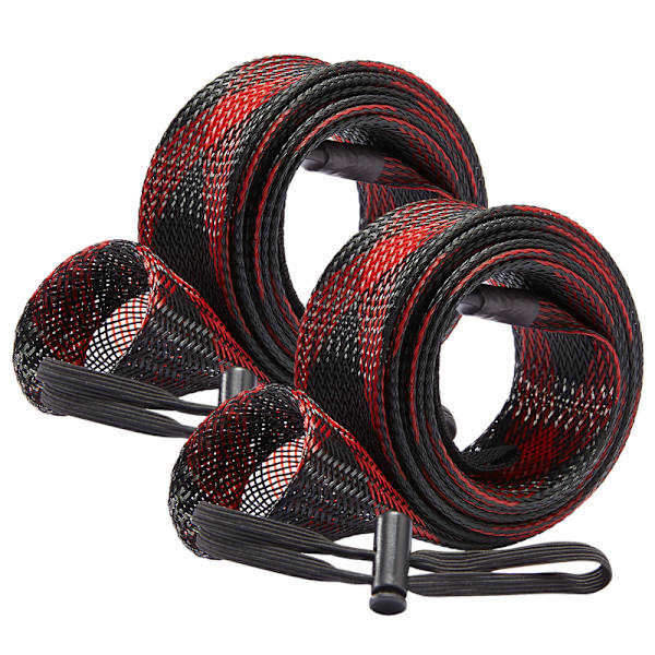 Bassdash Fiske Stang Etui Beskyttende Stang Oppbevaring for Casting og Spinning Black Red