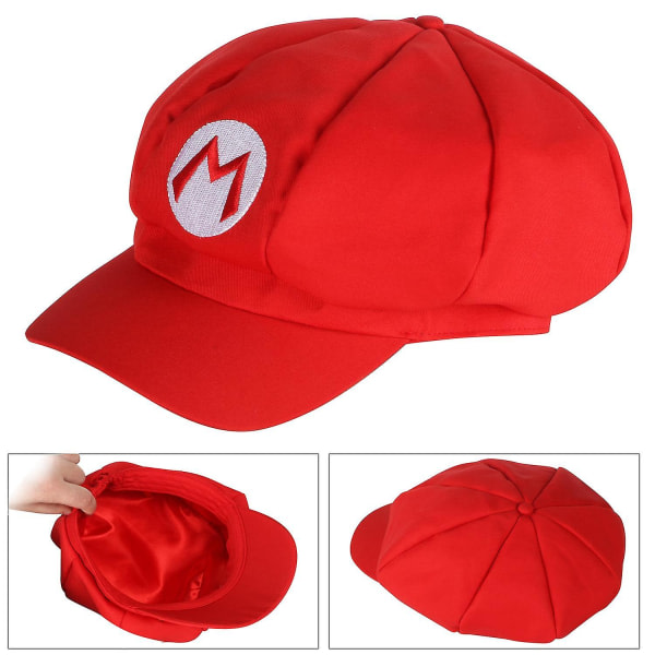 Trixes-paket med 2 Mario och Luigi-hattar Röda och gröna Kepsar med videospelstema