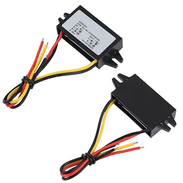 6-40V till 5V/3A DC Hane Strömomvandlare Bilinverterare för Raspberry Pi/Telefon/Navigator/Körning