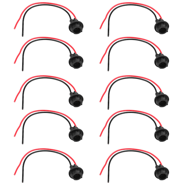 10 stk. T10 Bilpæreholder, Lampesokkel, LED Wedge Base Forlængeradapter 0.1