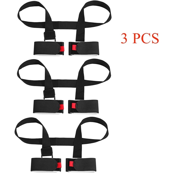 3-pack justerbar skid- och stavhållare, axelremmar för skidhållare med vadderad hållare