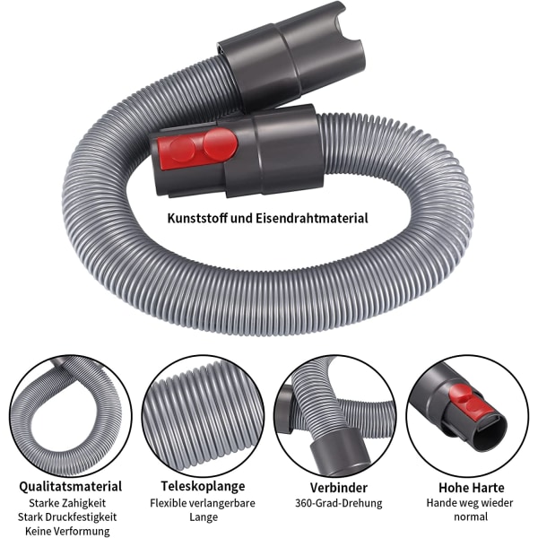 Pölynimurin letkun jatke Dyson V7 V8 V10 SV10 SV11 -laitteisiin, jatkettava letku, pölynimurin vaihtoletkun lisävarusteet