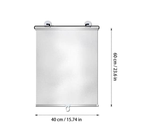 Sunshade Roller Blind with Suction Cups - Telescopic, Portable Blackout Roller Blind, Car Sunshade Roller Blind - Silver 1 st-40*60cm