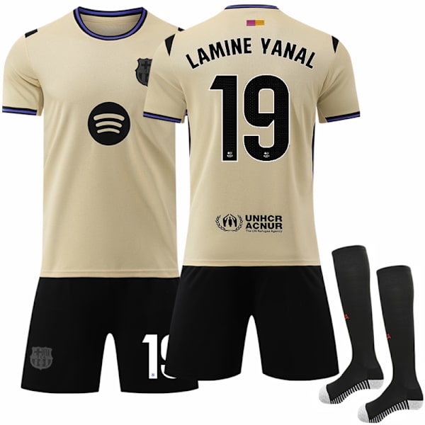 25-26 Barcelona Udebanetrøje Fodboldtrøje Nr. 19 Yamal_xx 25-26 NO.19 24