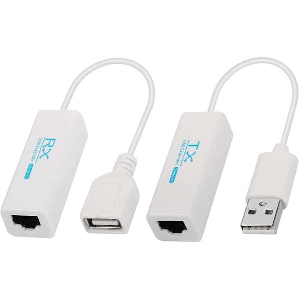 USB til RJ45 Connector Extender, USB 2.0 til RJ45 Ethernet LAN Extender 200 Meter - 656 fot