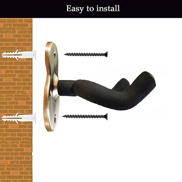 Gitarrväggfäste, Metallgitarrhållare, 2-pack, Gitarrfäste med Pro