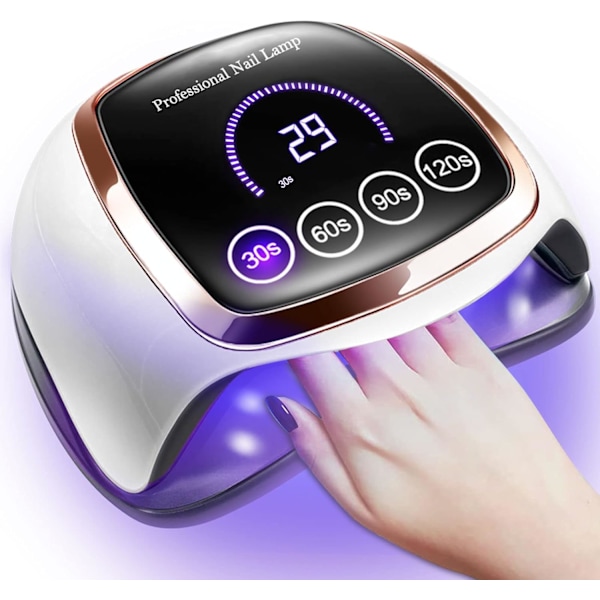 UV LED Neglelampe, Gugusure Hjemmesalonlampe med Autosensor/4 Timerindstillinger, Professionelle Værktøjer til Manicure og Pedicure