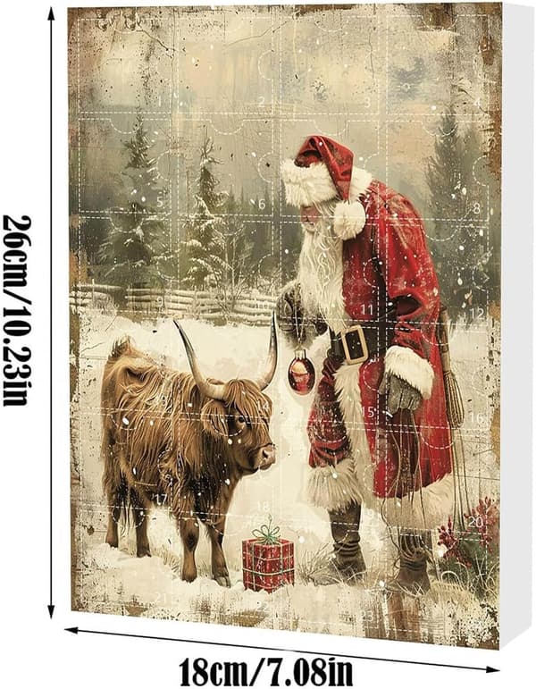24-dagers Highland Ku Julekalender Henger Julepynt Julegave