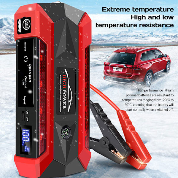 Bærbar Bil Jump Starter Booster Jumper Box Power Bank 99800mAh Batterilader