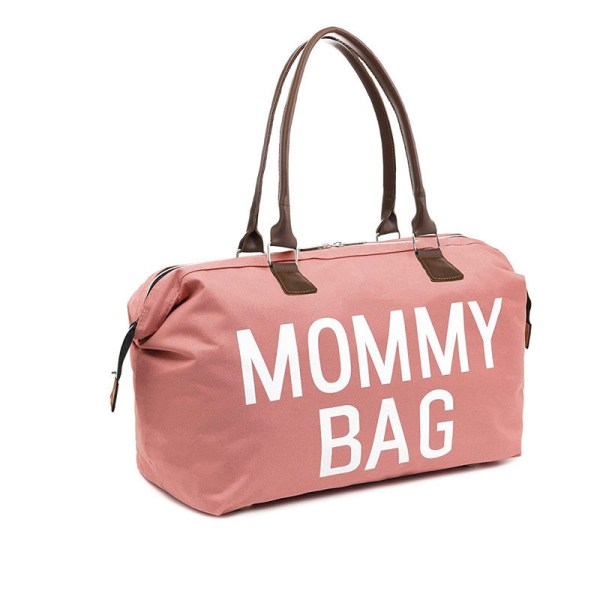 Mammaväska skötväska Multifunktionell resehandväska med stor kapacitet Rosa Pink Without urine pad