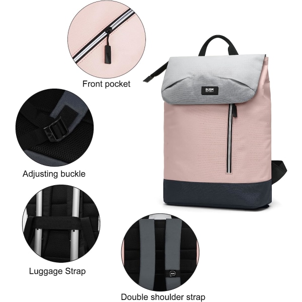 15,6" rygsæk til kvinder bærbar enkel og elegant rygsæk til rejser, universitet, skole og kontor, herre rygsæk kvinders rygsæk