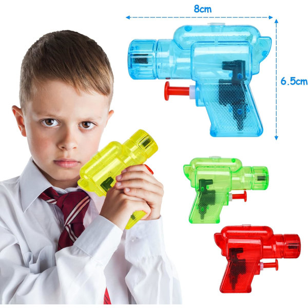 Vannpistolsett, 6-delers minivannpistol for barn, spraypistol for barn (tilfeldig farge)