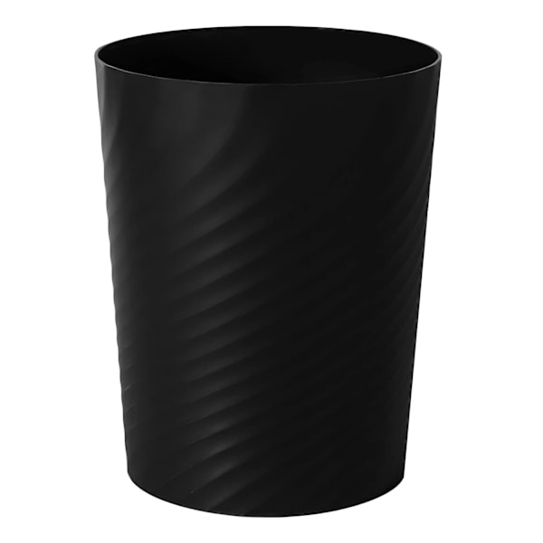 Plast liten papperskorg, sopkorg för badrum, tvättstuga, kök, kontor, barnrum, sovsalar, (svart, 1,8 gallon)